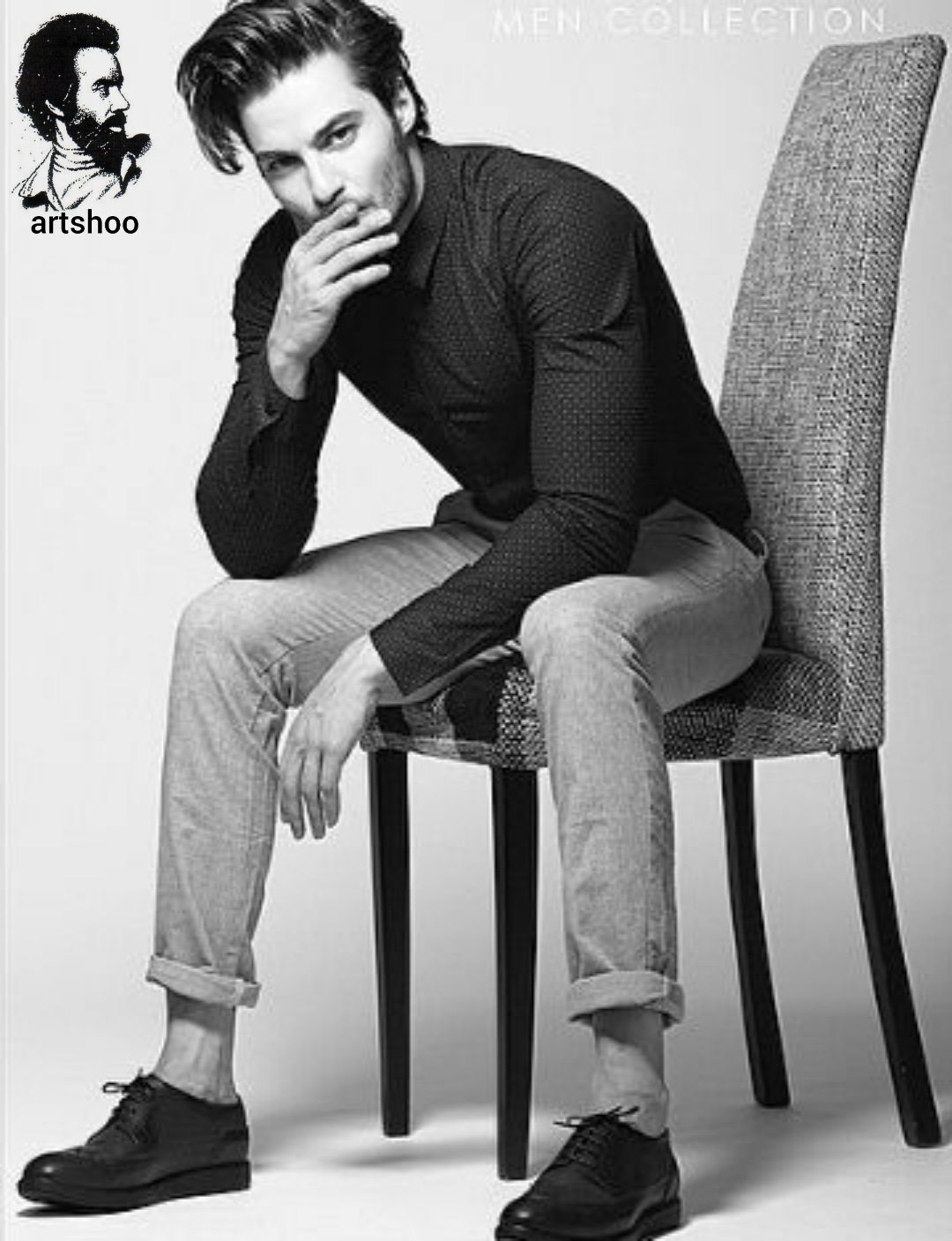 مدل پرتره سیاه قلم